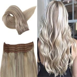 Halo With Clips Remy Human Hair Extensions 20"